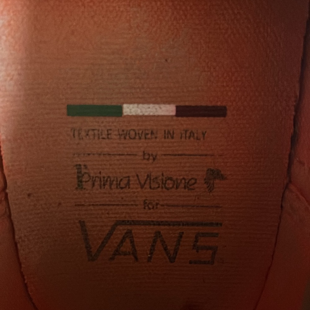 Prima Visione x Vans limited edition red orange woven lace up sneakers - Picture 9 of 9